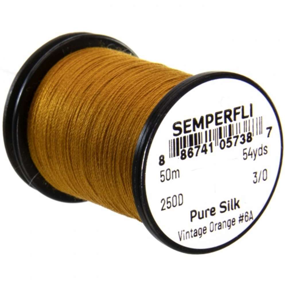 Semperfli Pure Silk Vintage Orange #6A Fly Tying Materials