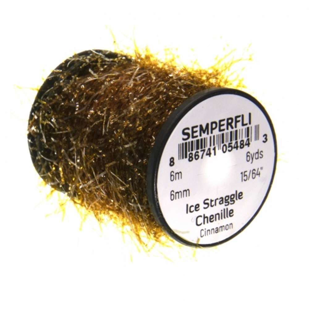 Semperfli Ice Straggle Chenille Cinnamon Fly Tying Materials (Product Length 6.56 Yds / 6m)