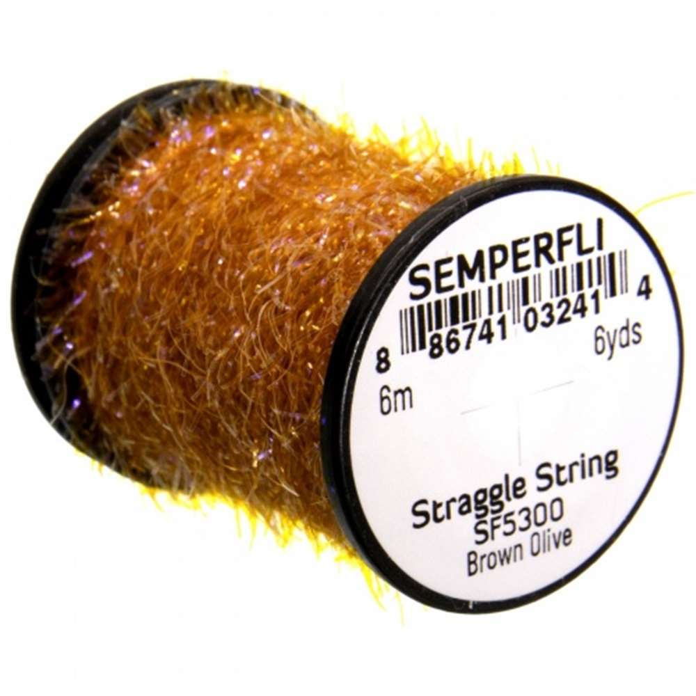 Semperfli Straggle String Micro Chenille Sf5300 Brown Olive Fly Tying Materials (Product Length 6.56 Yds / 6m)
