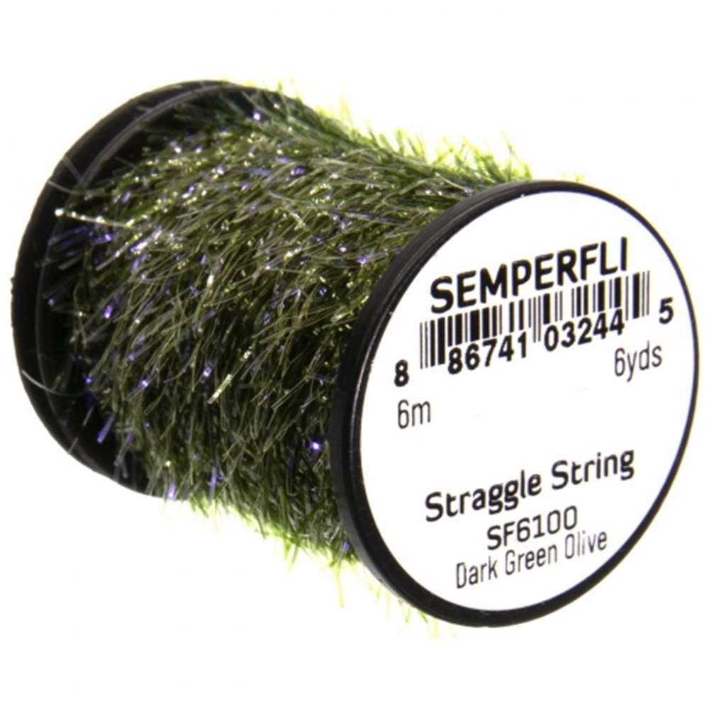 Semperfli Straggle String Micro Chenille Sf6100 Dark Green Olive Fly Tying Materials
