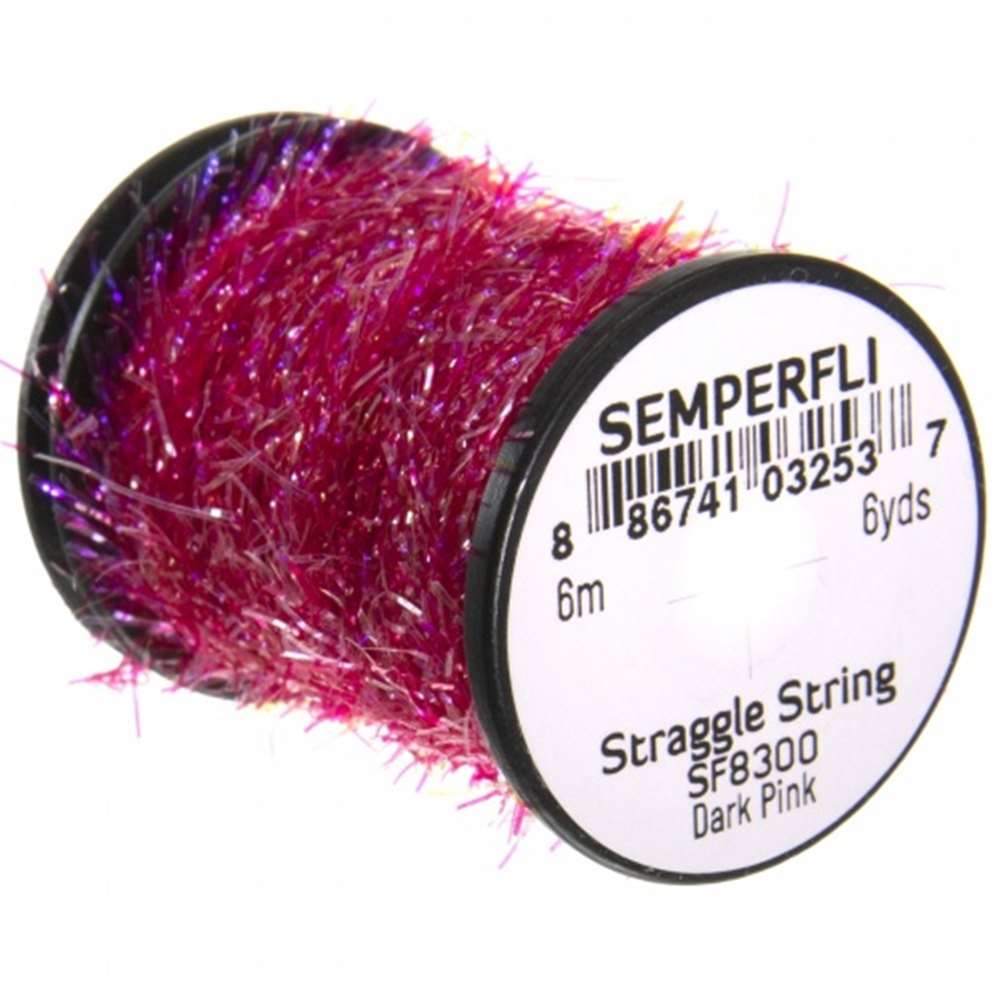 Semperfli Straggle String Micro Chenille Sf8300 Dark Pink Fly Tying Materials (Product Length 6.56 Yds / 6m)