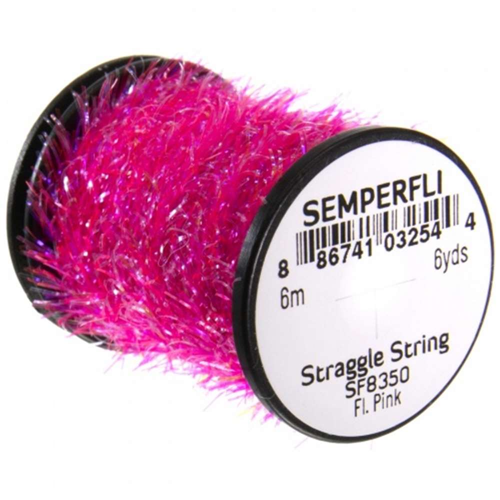 Semperfli Straggle String Micro Chenille Sf8350 Fluorescent Pink Fly Tying Materials (Pack Size 600cm)