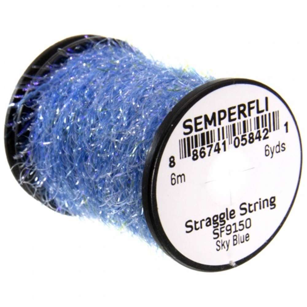 Semperfli Straggle String Micro Chenille Sf9150 Sky Blue Fly Tying Materials (Product Length 6.56 Yds / 6m)