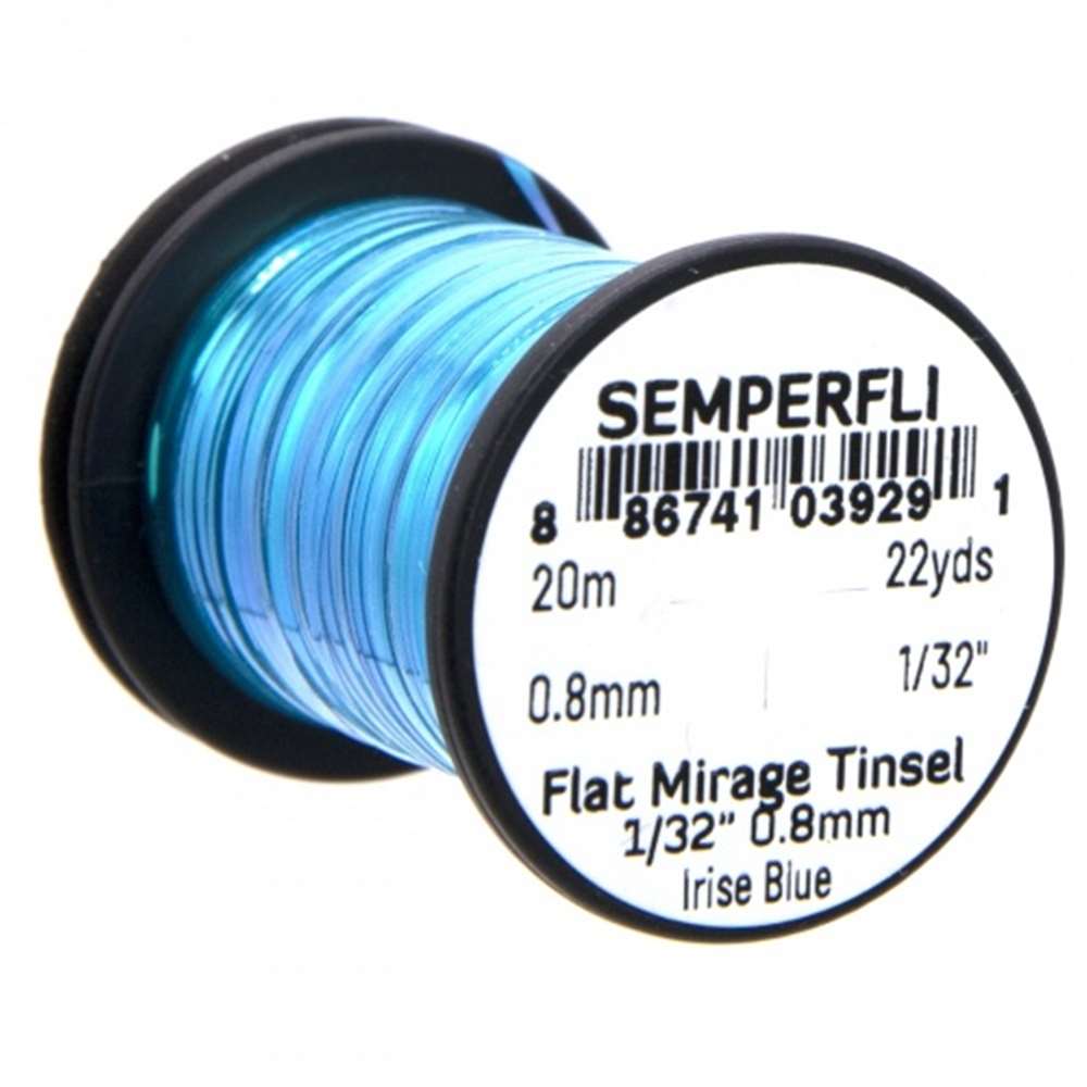Semperfli Spool 1/32'' Mirage Blue Irise Mirror Tinsel Fly Tying Materials (Product Length 21.87Yds / 20m)