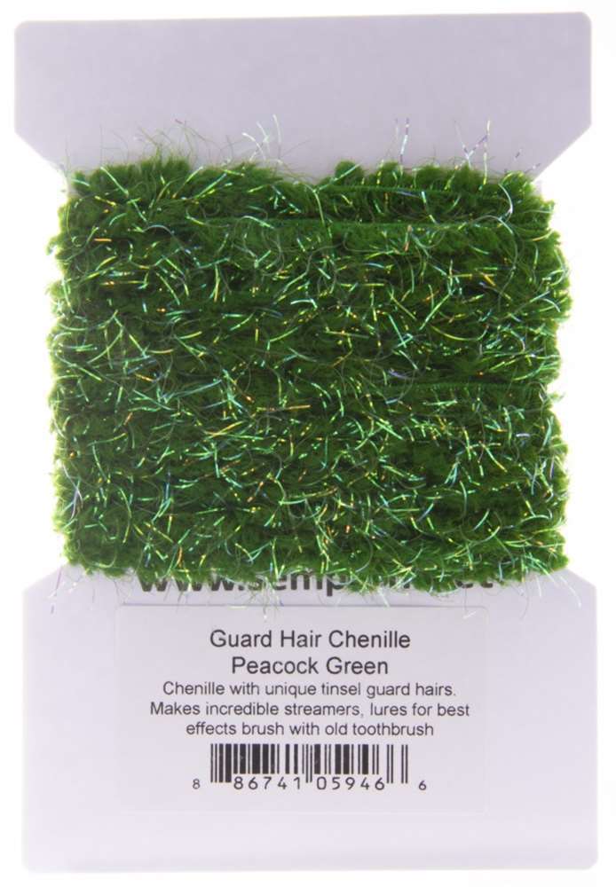 Semperfli Guard Hair Chenille Sf7000 Peacock Green Fly Tying Materials