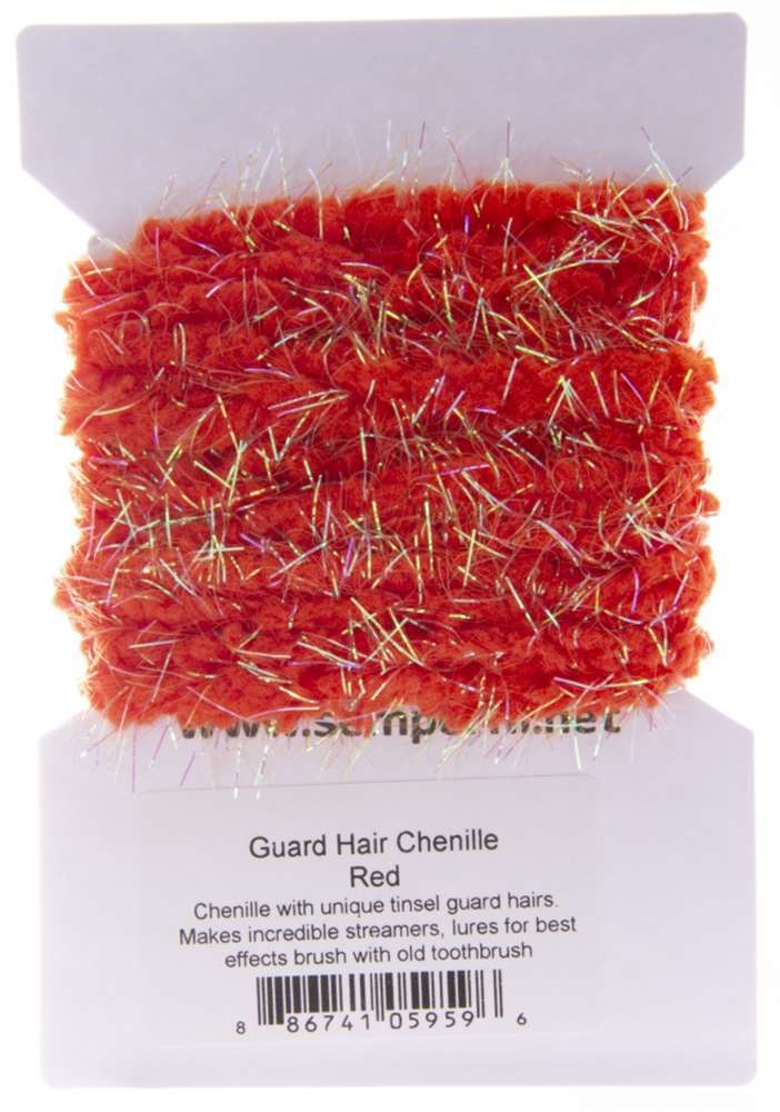 Semperfli Guard Hair Chenille Sf3300 Red Fly Tying Materials