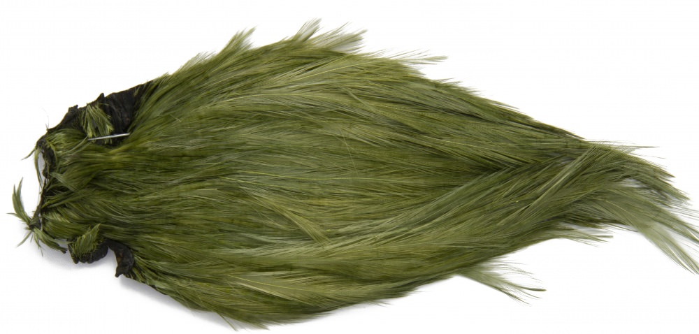 Turrall Indian Cock Neck Medium Olive Fly Tying Materials
