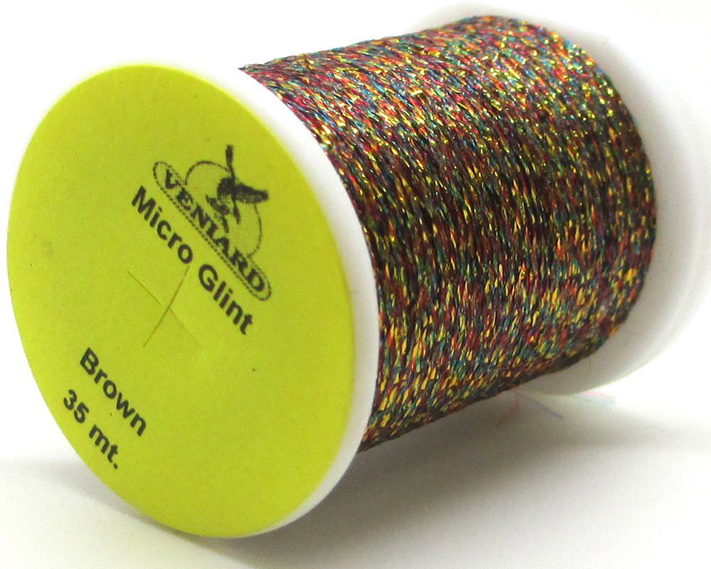 Veniard Micro Glint Brown Fly Tying Materials (Product Length 38.27 Yds / 35m)