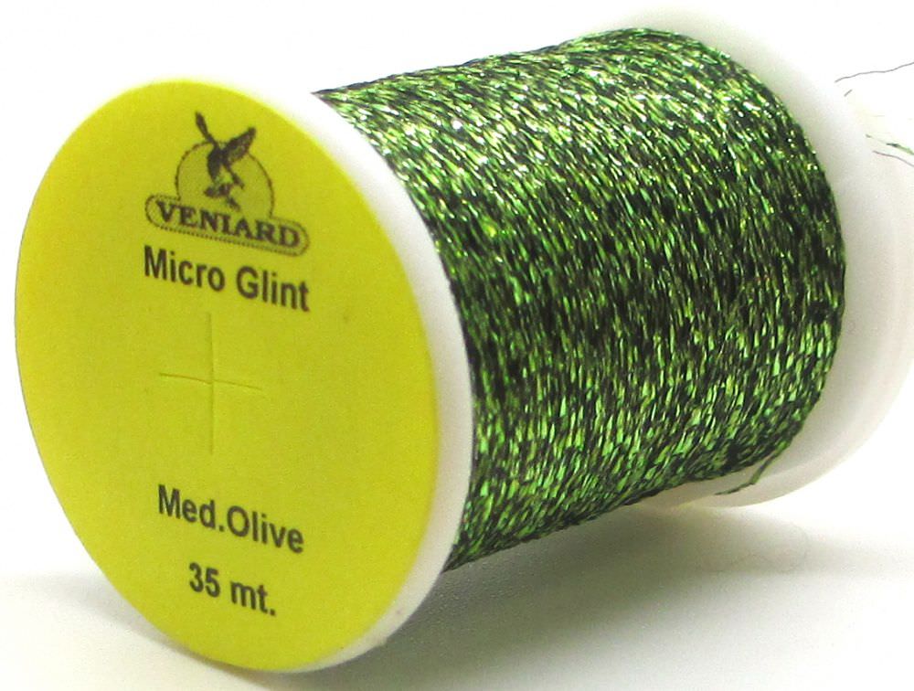 Veniard Micro Glint Golden Olive Fly Tying Materials (Product Length 38.27 Yds / 35m)