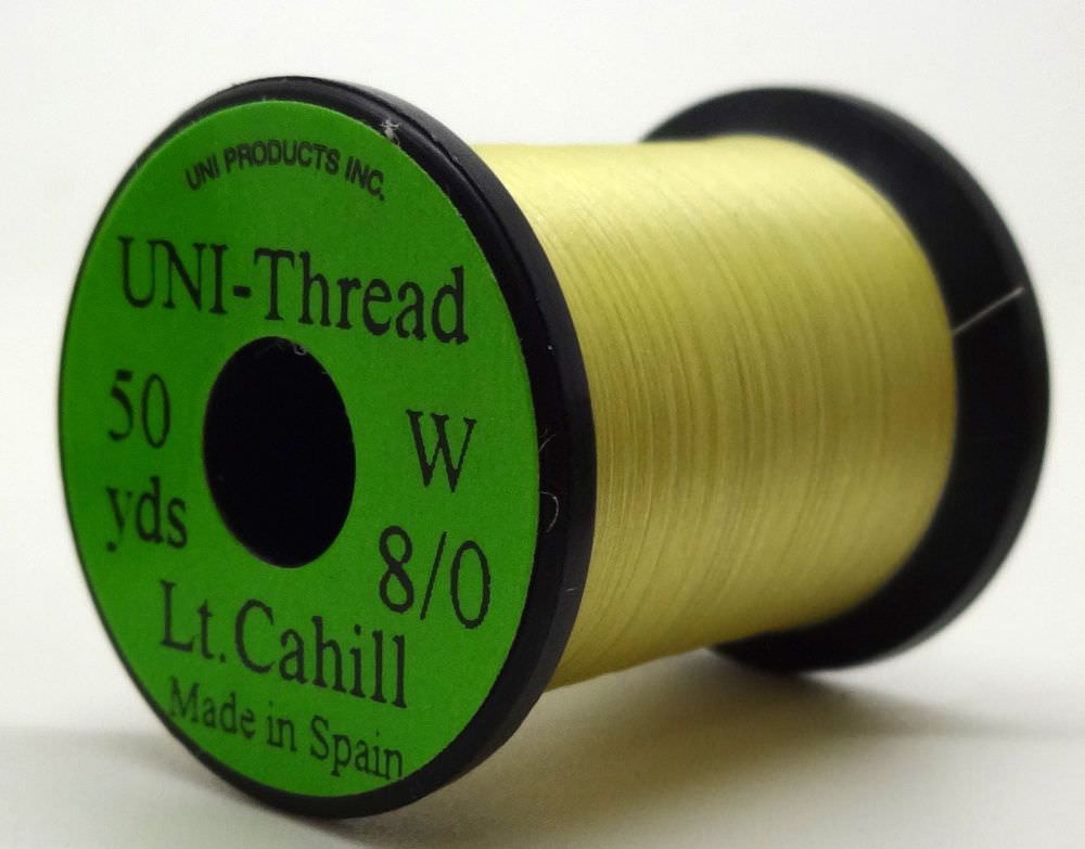 Uni Pre Waxed Thread 6/0 50 Yards Primrose / Light Cahill Fly Tying Threads (Product Length 50 Yds / 45.7m)
