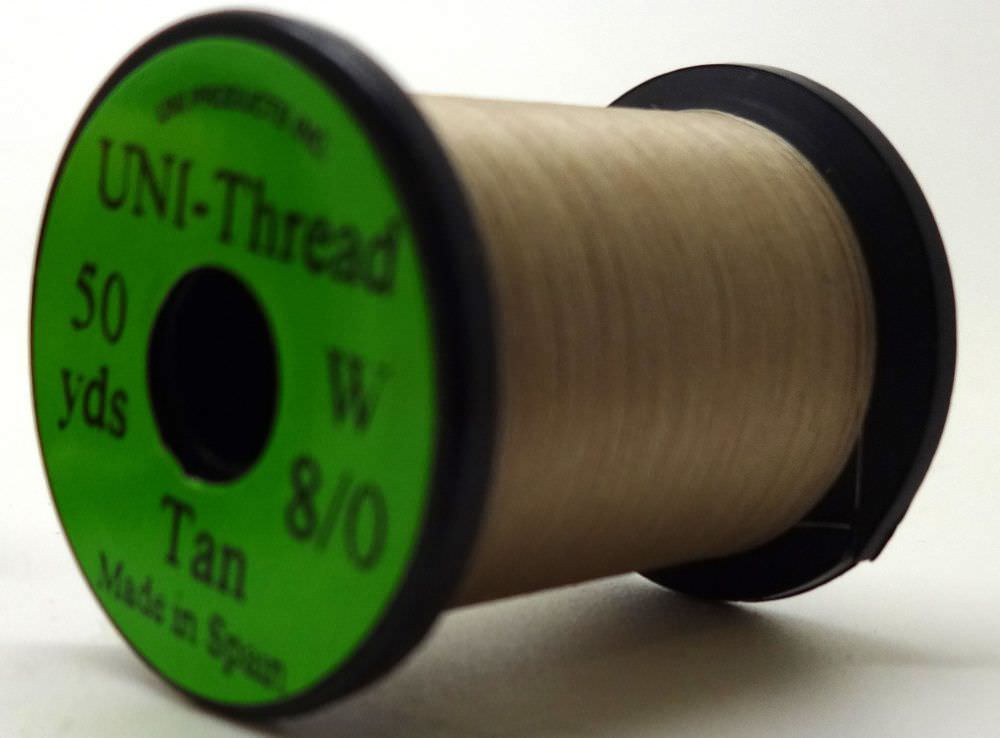 Uni Pre Waxed Thread 6/0 50 Yards Tan Fly Tying Threads (Product Length 50 Yds / 45.7m)