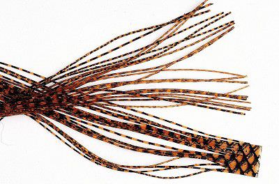 Veniard Sili-Legs Nymph Barred Orange Fly Tying Materials (Product Length 5.5in / 14cm Approx 100)
