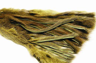 Veniard Pine Squirrel Skin Micro Zonker Chartreuse Fly Tying Materials