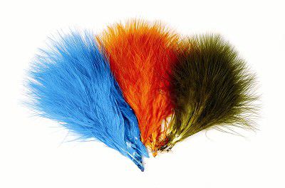 Veniard Turkey Marabou Feathers Mixed Black / Brown / Olive / Orange / White Fly Tying Materials