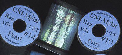 Uni Mylar Pearl Large #12 Fly Tying Materials (Product Length 20 Yds / 18.2m)
