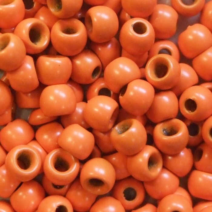 Turrall Brass Beads Large 3.8mm Fluoro Orange