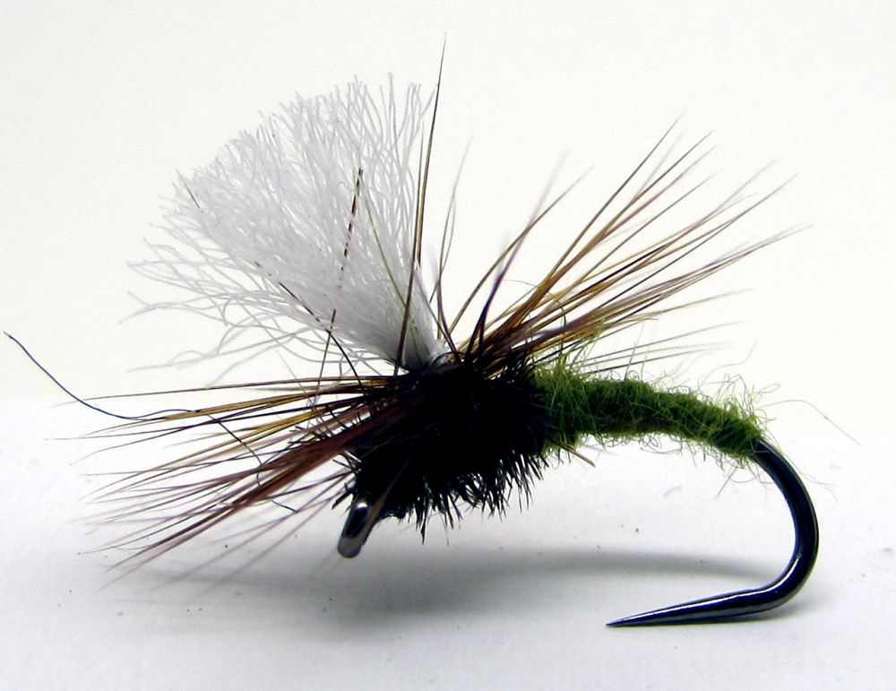 The Essential Fly Barbless Klinkhammer Light Olive Fishing Fly