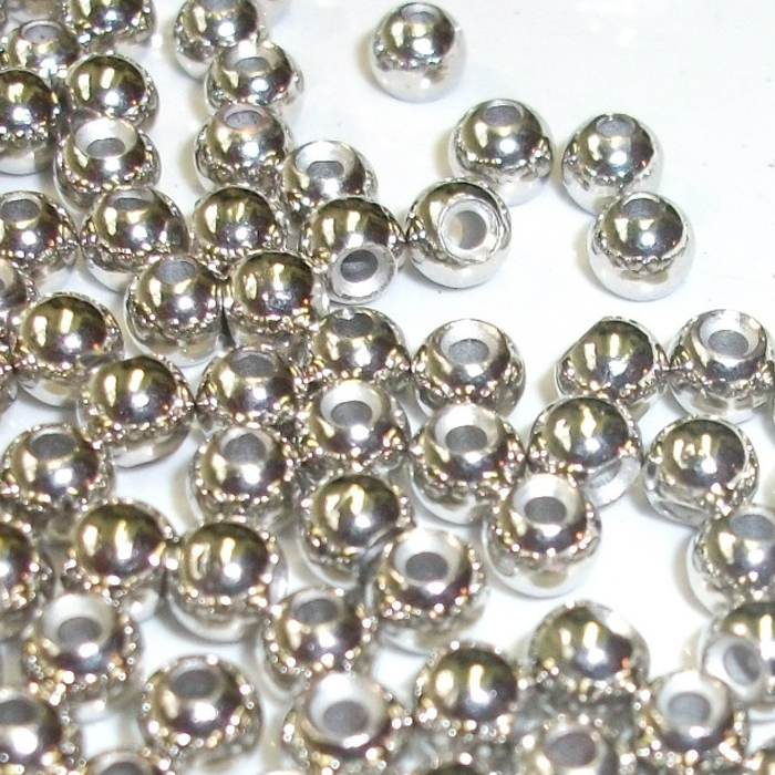 Turrall Tungsten Bead Small 2.4mm Silver Fly Tying Materials
