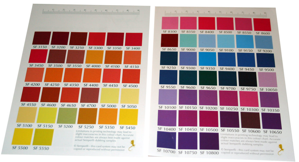 Semperfli Colour Card