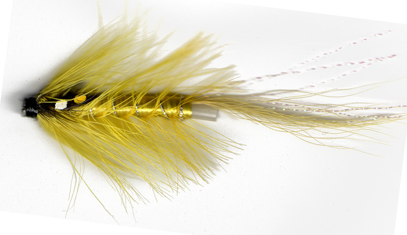 The Essential Fly Yellow Pot Belly Pig (Nylon Tube) Fishing Fly
