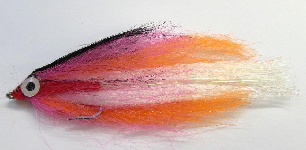 The Essential Fly Big Game Scarlet, Pink & Orange Deceiver Fishing Fly