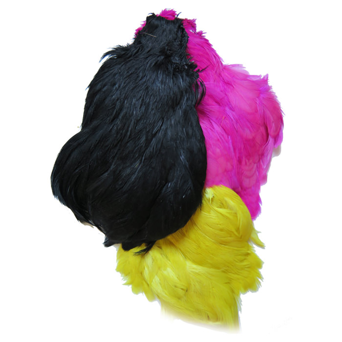 Turrall Indian Hen Hackles Select 30 Feathers  Grizzle