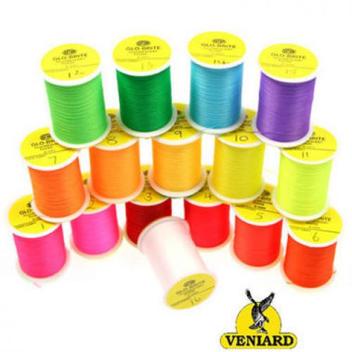 Veniard Glo-Brite Floss 25 Yards Mixed Collection Fly Tying Materials (Product Length 25 Yds / 22m)