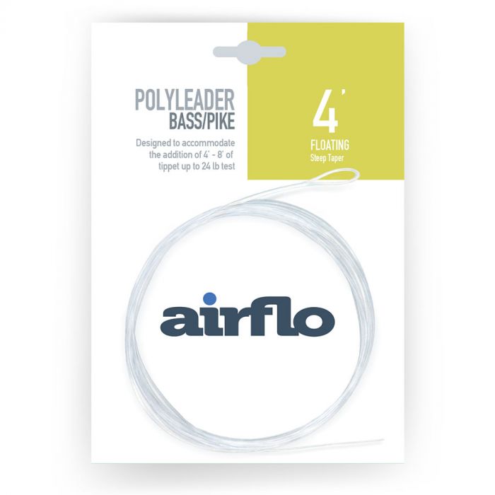 Airflo Polyleader Bass & Pike 4 Foot Floating (Pfo-4Bp) Fly Fishing Leader (Length 4ft / 1.3m)