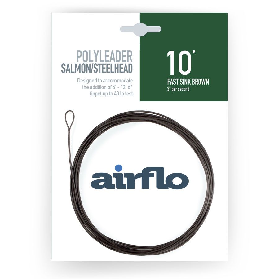 Airflo Polyleader Salmon Extra Strong 10 Foot Fast Sink (Pfs8-10Xs) Fly Fishing Leader (Length 10ft / 3.05m)