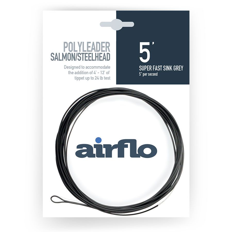 Airflo Polyleader Salmon & Steelhead 5 Foot Super Fast Sink (Psf16-5S) Fly Fishing Leader (Length 5ft / 1.6m)