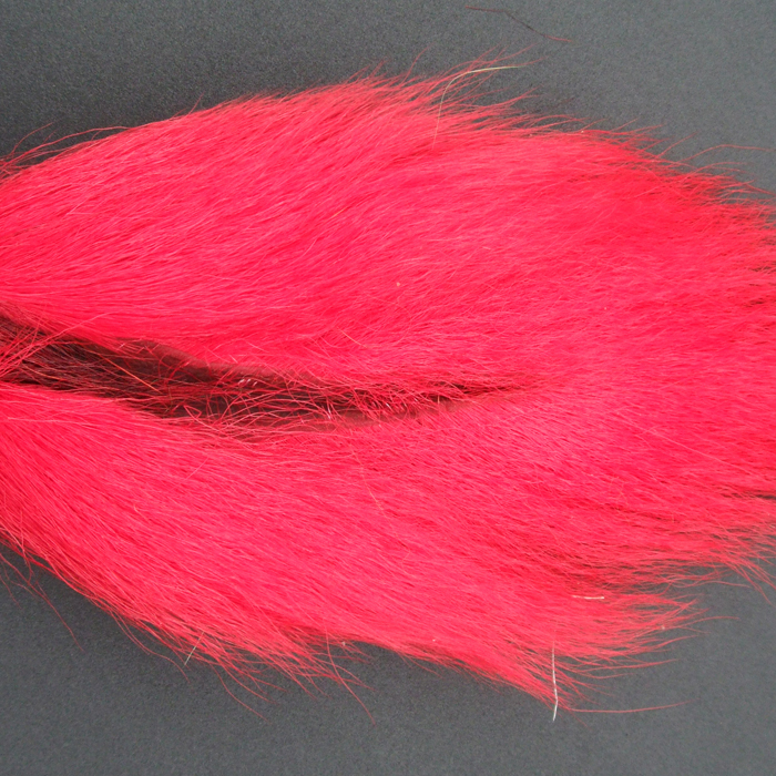 Turrall Bucktail Whole Tail Fluorescent Pink Dark Fly Tying Materials