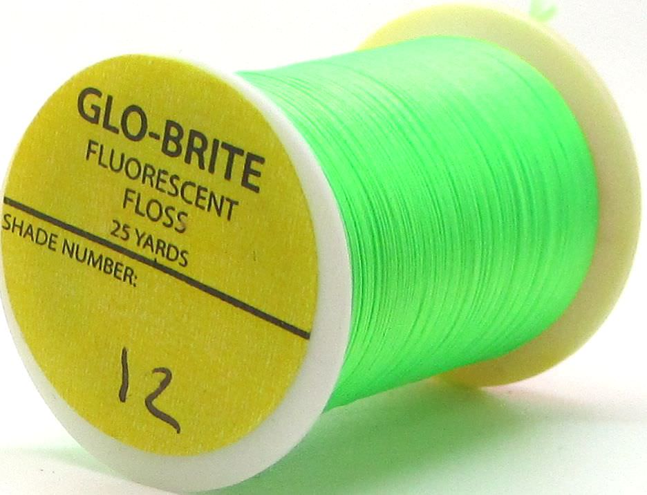 Veniard Glo-Brite Floss 25 Yards Lime Green #12 Fly Tying Materials (Product Length 25 Yds / 22m)