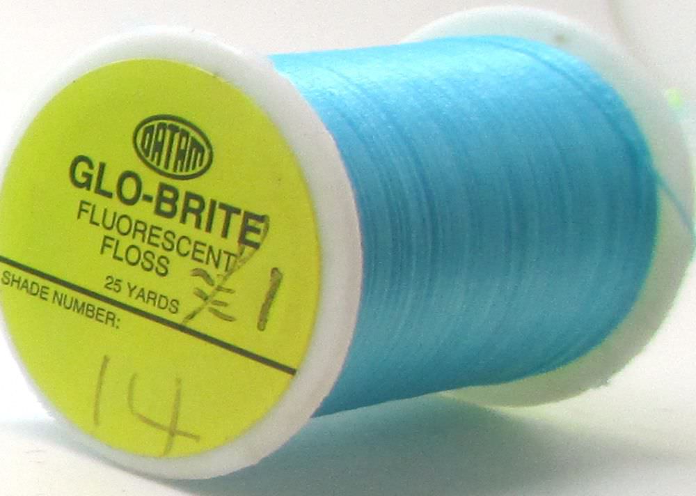 Veniard Glo-Brite Floss 25 Yards Blue #14 Fly Tying Materials (Product Length 25 Yds / 22m)