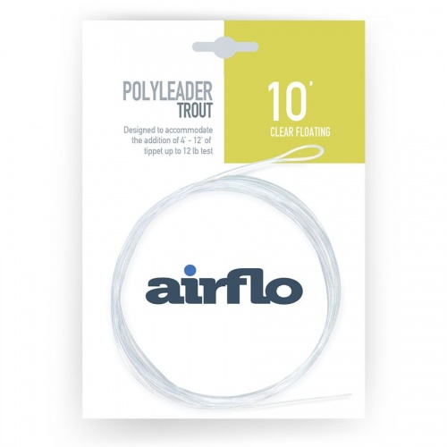 Airflo Polyleader Trout 10 Foot Clear Floating (Pf0-10T) Fly Fishing Leader (Length 10ft / 3.05m)