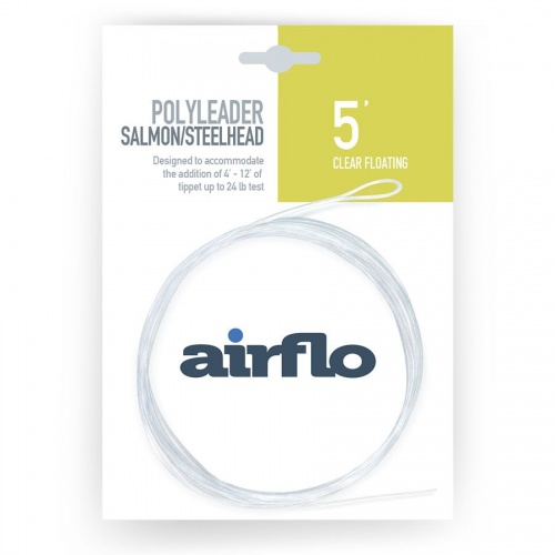 Airflo Polyleader Salmon & Steelhead 5 Foot Clear Floating (Pf0-5S) Fly Fishing Leader (Length 5ft / 1.6m)