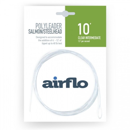 Airflo Polyleader Salmon Extra Strong 10 Foot Clear Intermediate (Pi1-10Xs) Fly Fishing Leader (Length 10ft / 3.05m)