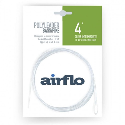 Airflo Polyleader Bass & Pike 4 Foot Intermediate (Pi1-4Bp) Fly Fishing Leader (Length 4ft / 1.3m)