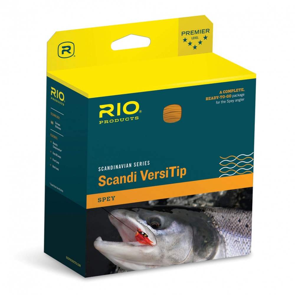 Rio Products Scandi Short Versitip Straw 240 Grain (Weight Forward) Wf3 Salmon Fly Line (Length 33ft / 10.1m)