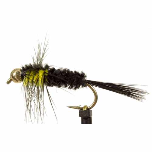 Troutflies UK 18-Pack Goldhead Trout Flies - Mixed Olive & Black GH Nymphs, Sizes 10/12, For Freshwater Fly Fishing