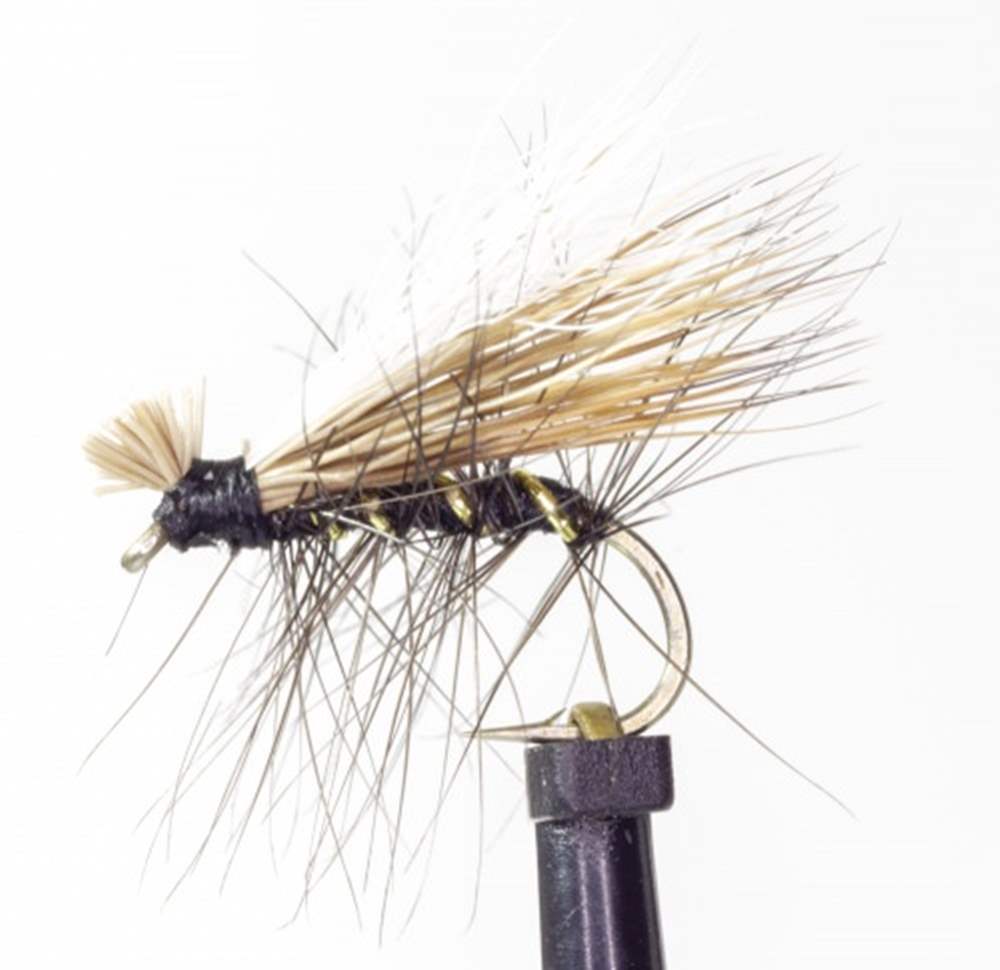 The Essential Fly Elk Hair Hi Viz Black Caddis Fishing Fly
