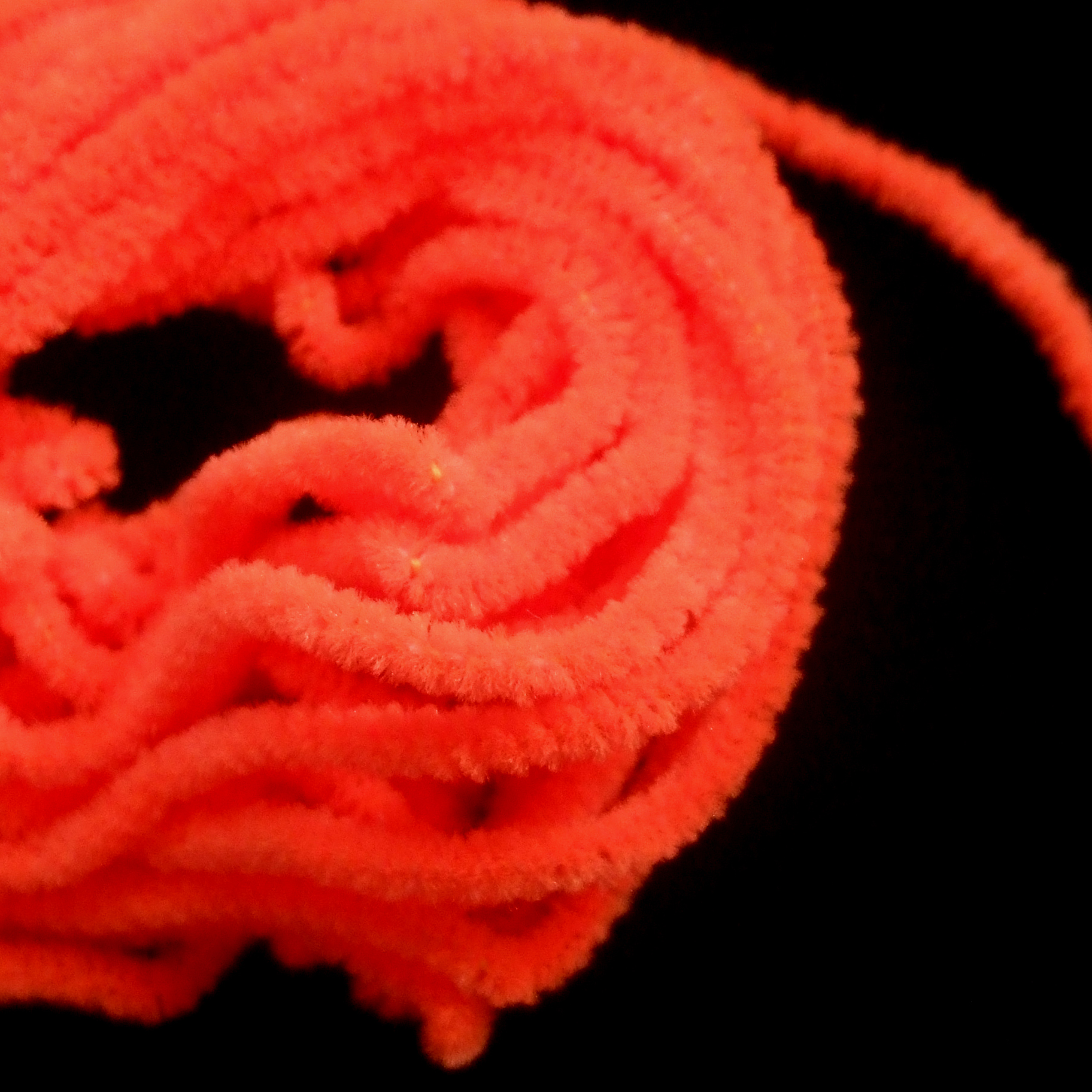 Turrall Medium Chenille Fluorescent Fire Red Fly Tying Materials
