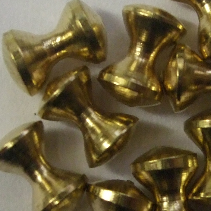 Turrall Brass Hour Glass Eyes Medium 3.5mm Gold