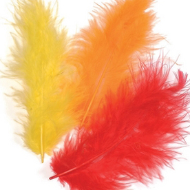 Turrall Marabou Turkey Plumes Red / Scarlet