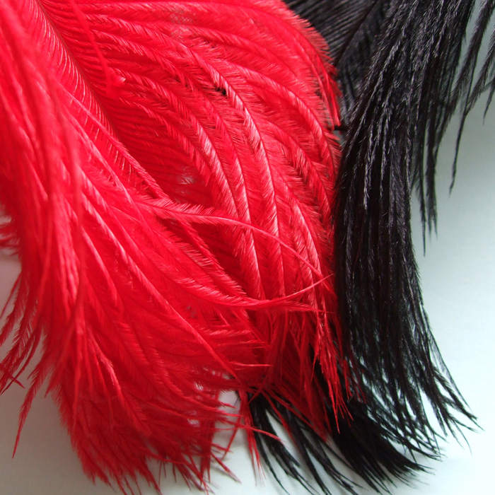 Turrall Ostrich Herl Feather Red / Scarlet Fly Tying Materials